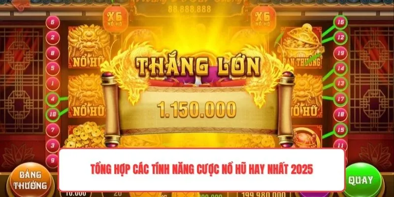 Tổng hợp các tính năng cược nổ hũ hay nhất 2025