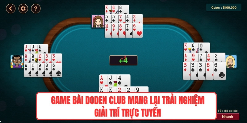 Game bài DoDen Club mang lại trải nghiệm giải trí trực tuyến